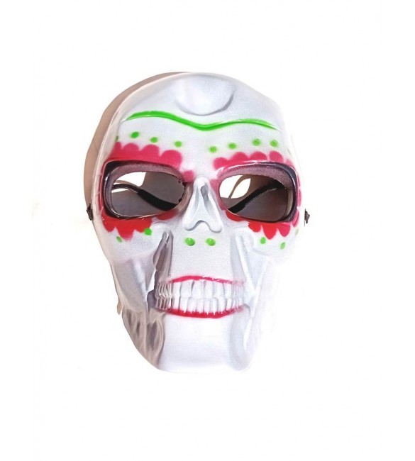 Mascara caveira mexicana plastica- Terror / Halloween / Carnaval